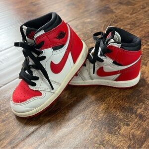 Nike Kids Red and White Sneakers